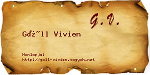 Gáll Vivien névjegykártya